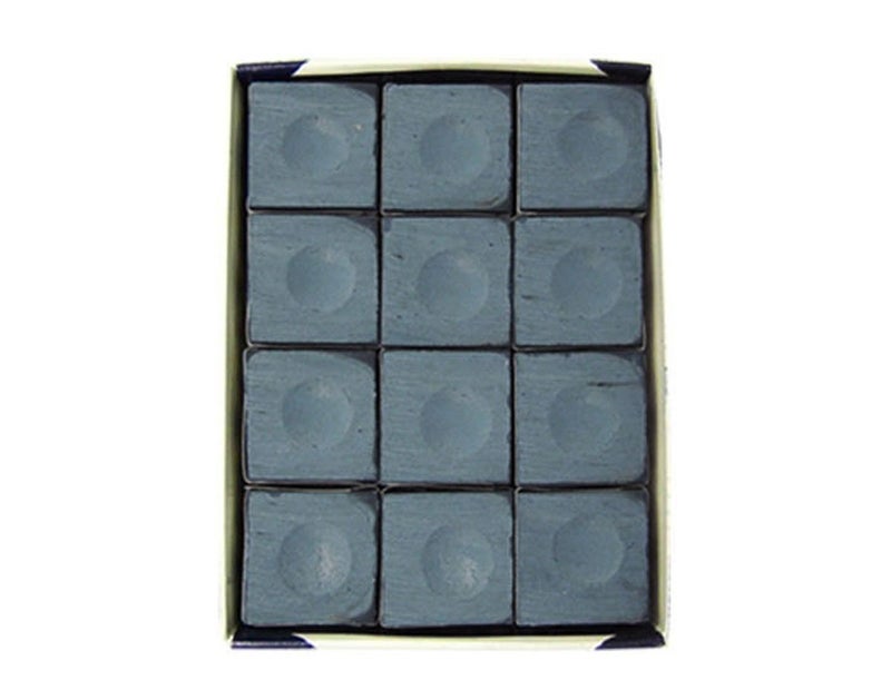 SILVER CUP Billiard CHALK - ONE DOZEN (Powder Blue)